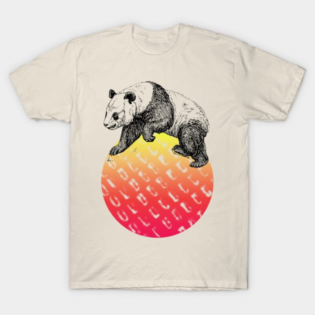 Panda sunset T-Shirt by hardcore repertoire